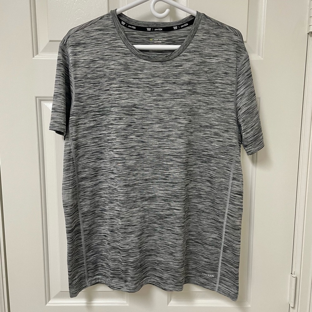 Tek Gear Dry Tek Heather Gray Short Sleeve T-Shirt